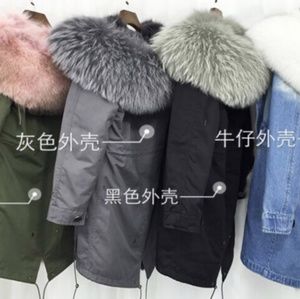 Jackets & Coats | Customs Made Fox Fur Hooded Denim Jacket | Poshmark